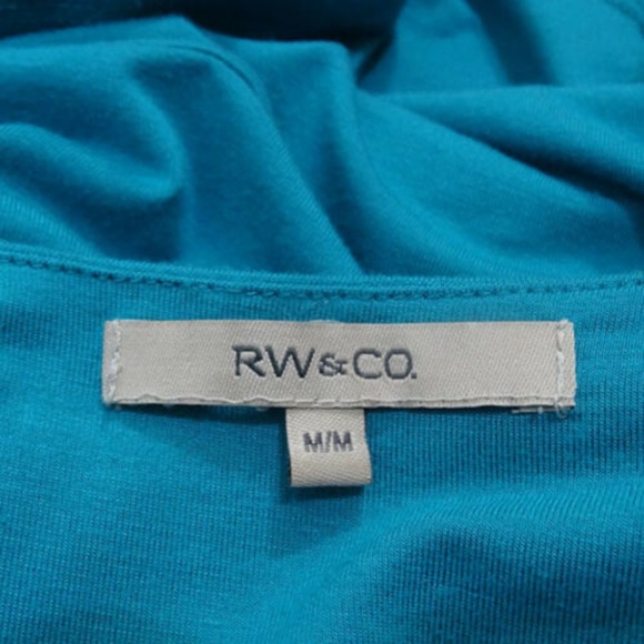 RW & CO. Short Sleeve Top Tee Shirt Size M/M Blue - Picture 7 of 7